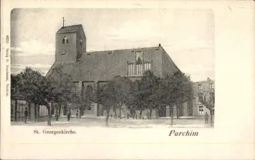 Ak Parchim in Mecklenburg, St. Georgenkirche