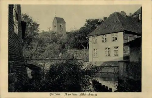 Ak Parchim in Mecklenburg, Aus dem Fischerdamm