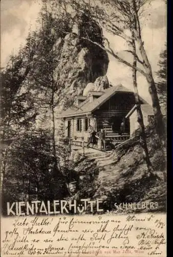 Ak Reichenau an der Rax Niederösterreich, Kienthalerhütte am Wiener Schneeberg