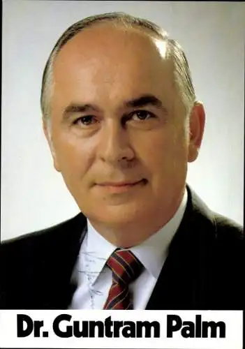 Ak Politiker Guntram Palm, Landeszentralbankpräsident, Portrait, Autogramm
