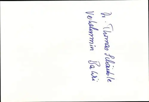 Foto Politiker Thomas Schäuble, CDU, Baden-Württemberg, Autogramm