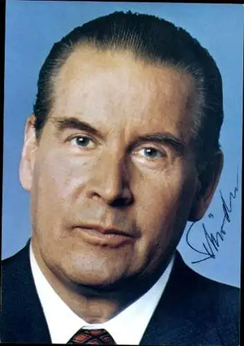 Ak Dr. Gerhard Schröder, Aussenminister, Autogramm