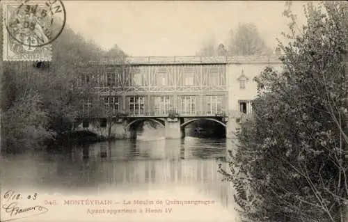 Ak Montevrain Seine et Marne, Moulin de Quinquangrogne