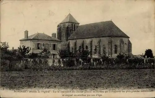 Ak Achères Seine et Marne, Abside de l'Eglise