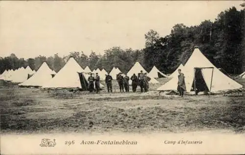 Ak Avon Seine et Marne, Camp d'Infanterie