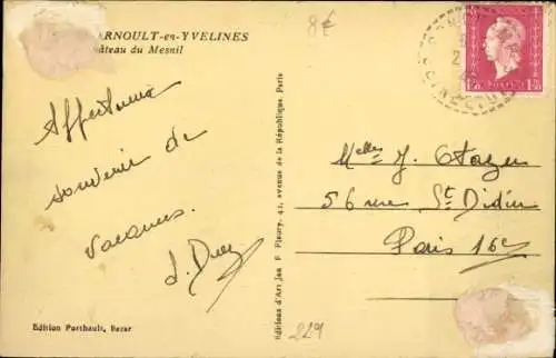 Ak Saint Arnoult en Yvelines, Chateau du Mesnil