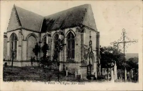 Ak Poix Somme, Kirche