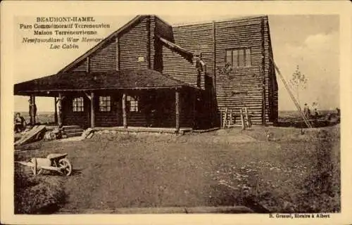 Ak Beaumont-Hamel Somme, Neufoundland War Memorial Lac Cabin