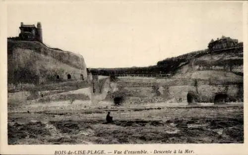 Ak Bois de Cise Ault Somme, vue d'ensemble, descente a la Mer