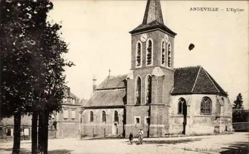 Ak Andeville Oise, Kirche