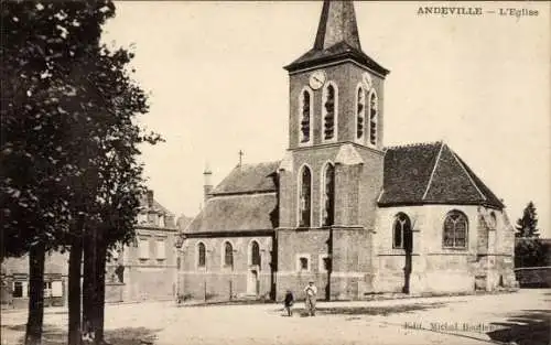 Ak Andeville Oise, Kirche