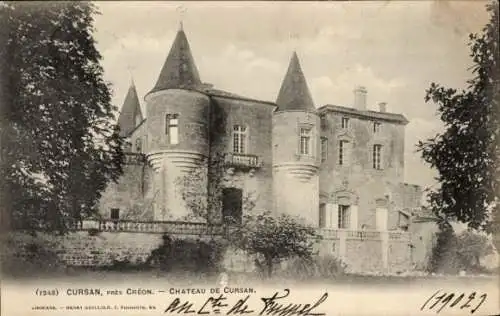 Ak Créon Gironde, Chateau de Cursan