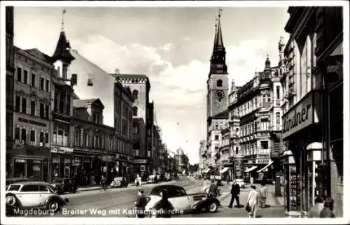 Ak Magdeburg an der Elbe, Breiter Weg, Katharinenkirche