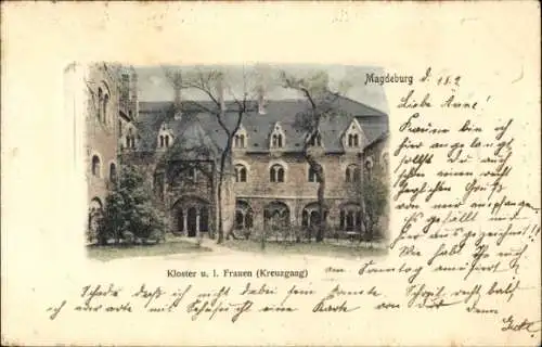 Ak Magdeburg an der Elbe, Kloster u. l. Frauen (Kreuzgang)