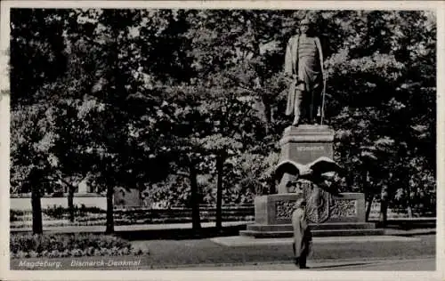 Ak Magdeburg an der Elbe, Bismarck-Denkmal