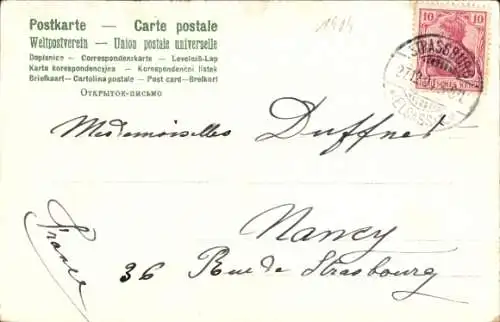 Ak Strasbourg Straßburg Elsass Bas Rhin, Theater