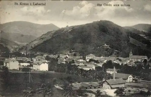 Ak Sainte Croix aux Mines Sankt Kreuz im Lebertal Elsass Haut Rhin, Gesamtansicht