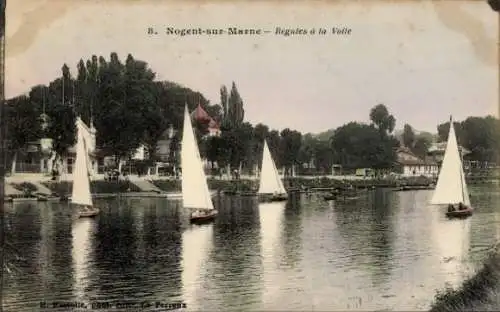 Ak Nogent sur Marne Val de Marne, Regates a la Voile