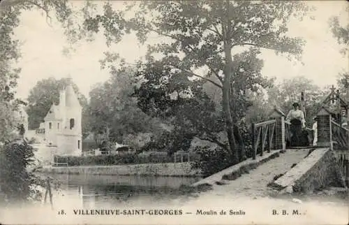 Ak Villeneuve Saint Georges Val de Marne, Moulin de Senlis