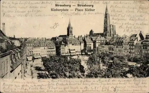 Ak Strasbourg Straßburg Elsass Bas Rhin, Kleberplatz