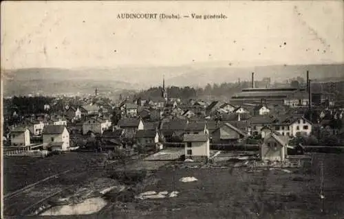 Ak Audincourt Doubs, Gesamtansicht