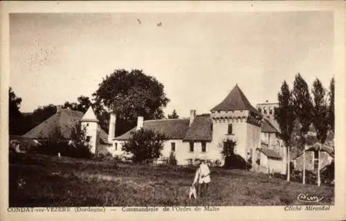 Ak Condat sur Vezere Dordogne, Commanderie de l'Ordre de Malte