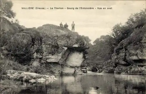 Ak Valliere Creuse, Le Thorion, Gourg de l'Entonniere, Vue en aval