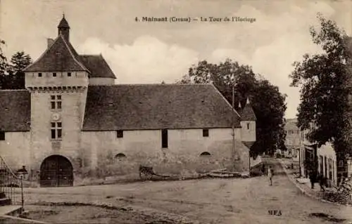 Ak Mainsat Creuse, La Tour de l'Horloge