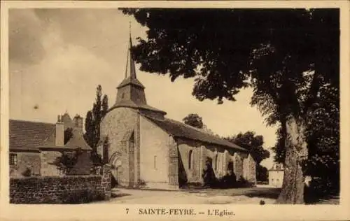 Ak Sainte Feyre Creuse, Kirche