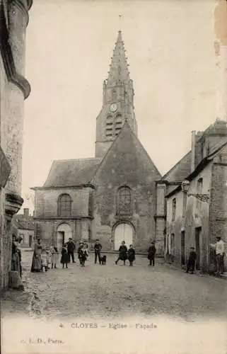 Ak Cloyes sur le Loir Eure et Loir, Kirche