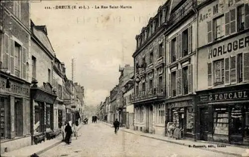 Ak Dreux Eure et Loir, Rue Saint-Martin