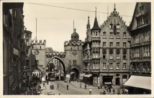 Ak München, Karlstor von der Neuhauserstraße gesehen, Hotel Deutscher Hof