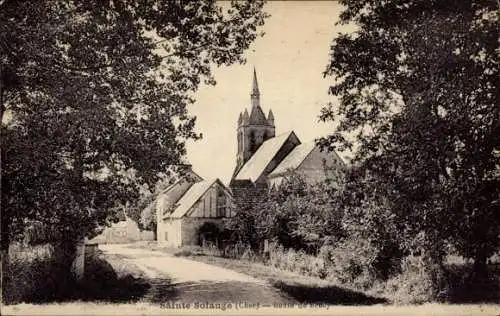 Ak Sainte Solange Cher, Route de Bredy, Kirche