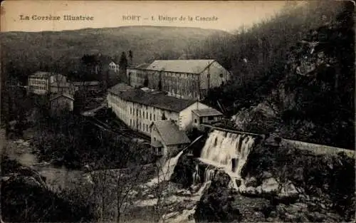 Ak Bort Les Orgues Corrèze Frankreich, Usines de la Cascade