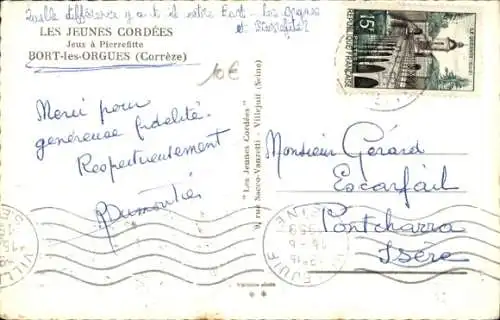 Ak Bort Les Orgues Corrèze Frankreich, Les Jeunes Cordees