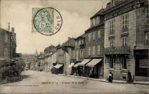 Ak Brive la Gaillarde Corrèze, Avenue de la Gare