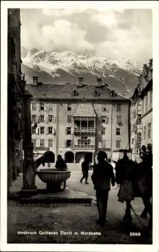 Ak Innsbruck in Tirol, Goldenes Dachl, Nordkette