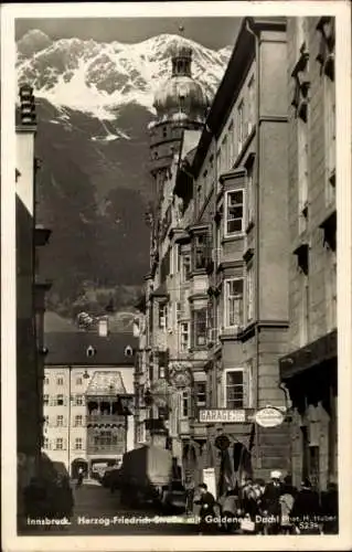 Ak Innsbruck in Tirol, Herzog Friedrichstraße, Goldenes Dachl