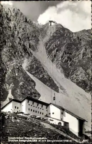 Ak Innsbruck in Tirol, Station Seegrube mit Bergstation, Innsbrucker Nordkettenbahn