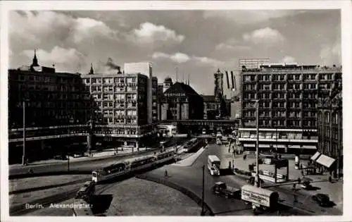 Ak Berlin Mitte, Alexanderplatz, LKW, Straßenbahn, Rathaus