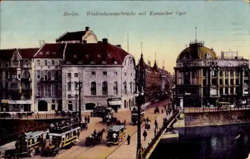 Ak Berlin Mitte, Weidendammerbrücke, Komische Oper