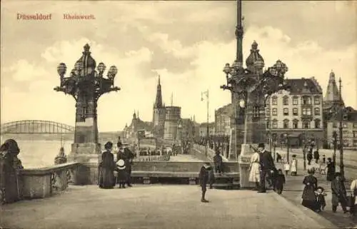 Ak Düsseldorf am Rhein, Rheinwerft