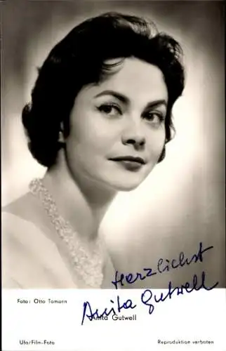 Ak Schauspielerin Anita Gutwell, Portrait, Autogramm