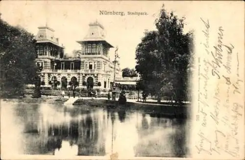 Ak Nürnberg in Mittelfranken, Stadtpark