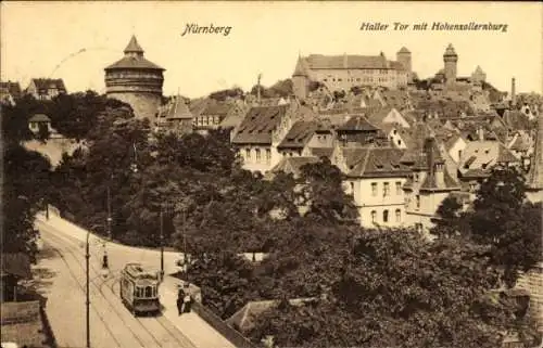 Ak Nürnberg in Mittelfranken, Haller Tor, Hohenzollernburg