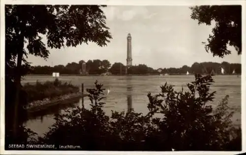 Ak Świnoujście Swinemünde Pommern, Leuchtturm