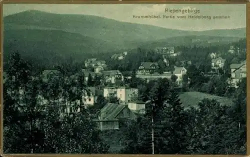 Ak Karpacz Krummhübel im Riesengebirge Schlesien, Blick vom Heidelberg