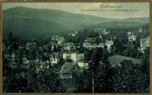 Ak Karpacz Krummhübel im Riesengebirge Schlesien, Blick vom Heidelberg