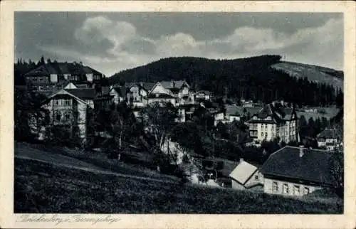 Ak Karpacz Górny Brückenberg Krummhübel Riesengebirge Schlesien, Teilansicht