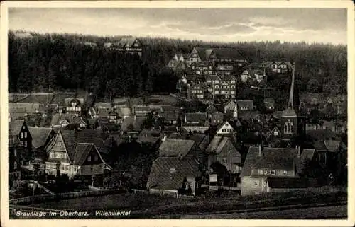 Ak Braunlage im Oberharz, Villenviertel